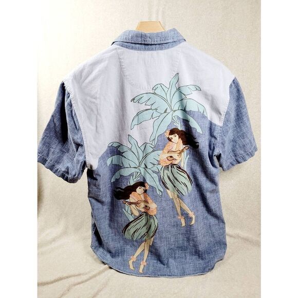 Tommy Bahama Hula Girls Back Camp Shirt Size Medium - Picture 1 of 9